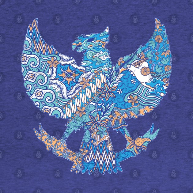 batik indonesia in garuda silhouette by ginanperdana